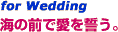 for Wedding�F�C�̑O�ň��𐾂��B
